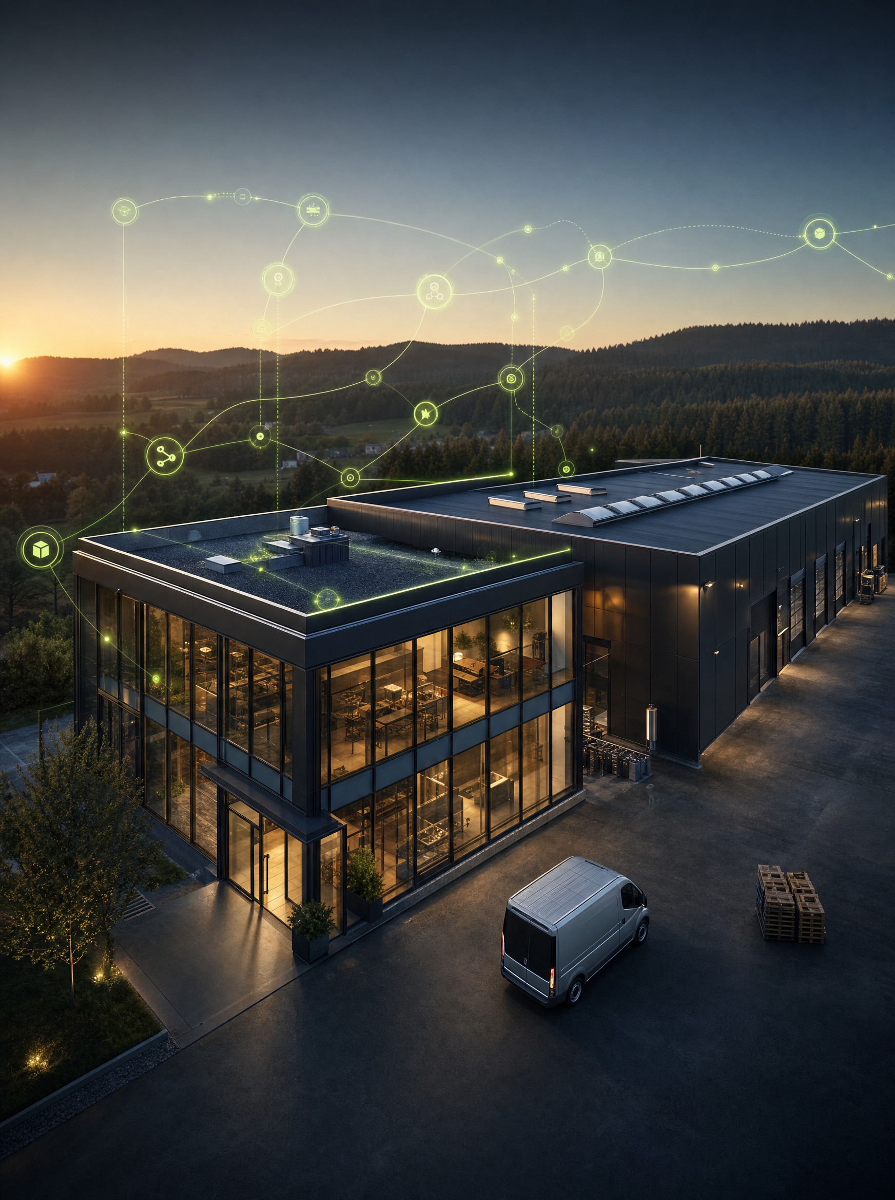 Mittelstand-Fabrik mit Prozess-Overlay — MD One