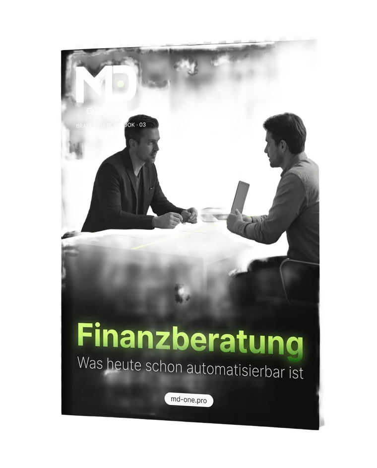 3D-Mockup Branchen-Playbook Finanzberatung & Versicherung